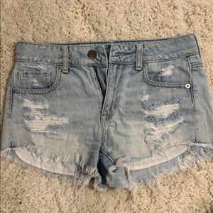 AE distressed high waisted shorts